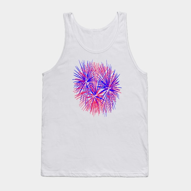 Light Up The Night Sky Colorful Fireworks Celebrations 10 Tank Top by taiche